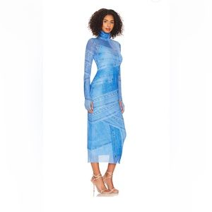 Shailene Midi Dress in Blue Denim by AFRM in size Medium